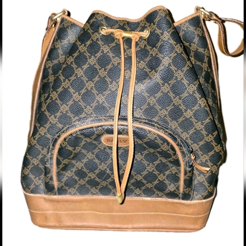 Bally Black and Brown Women's Bucket Bag